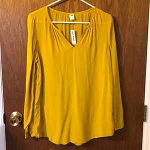 Old Navy Mustard Yellow Blouse